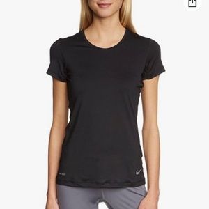 NIKE Pro Black Dri-fit Short-Sleeve Shirt, Sz M